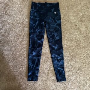 Gymshark Blue Camouflage Leggings